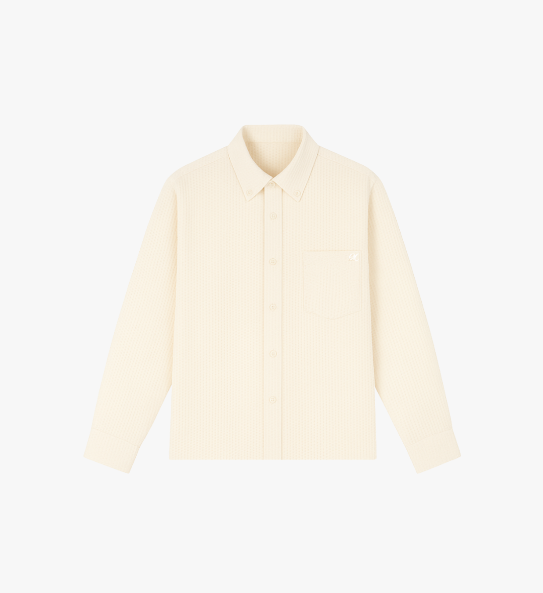 Chemise seersucker crème