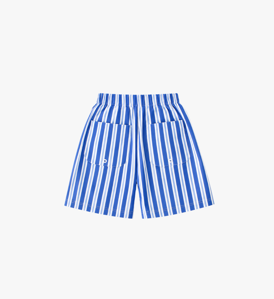 Short de bain rayé bleu