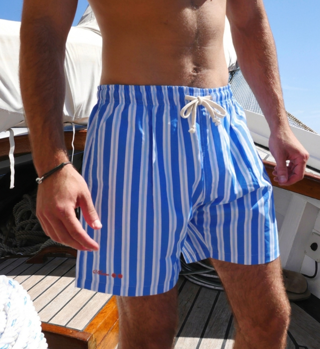 Stripped Swimshorts Blue