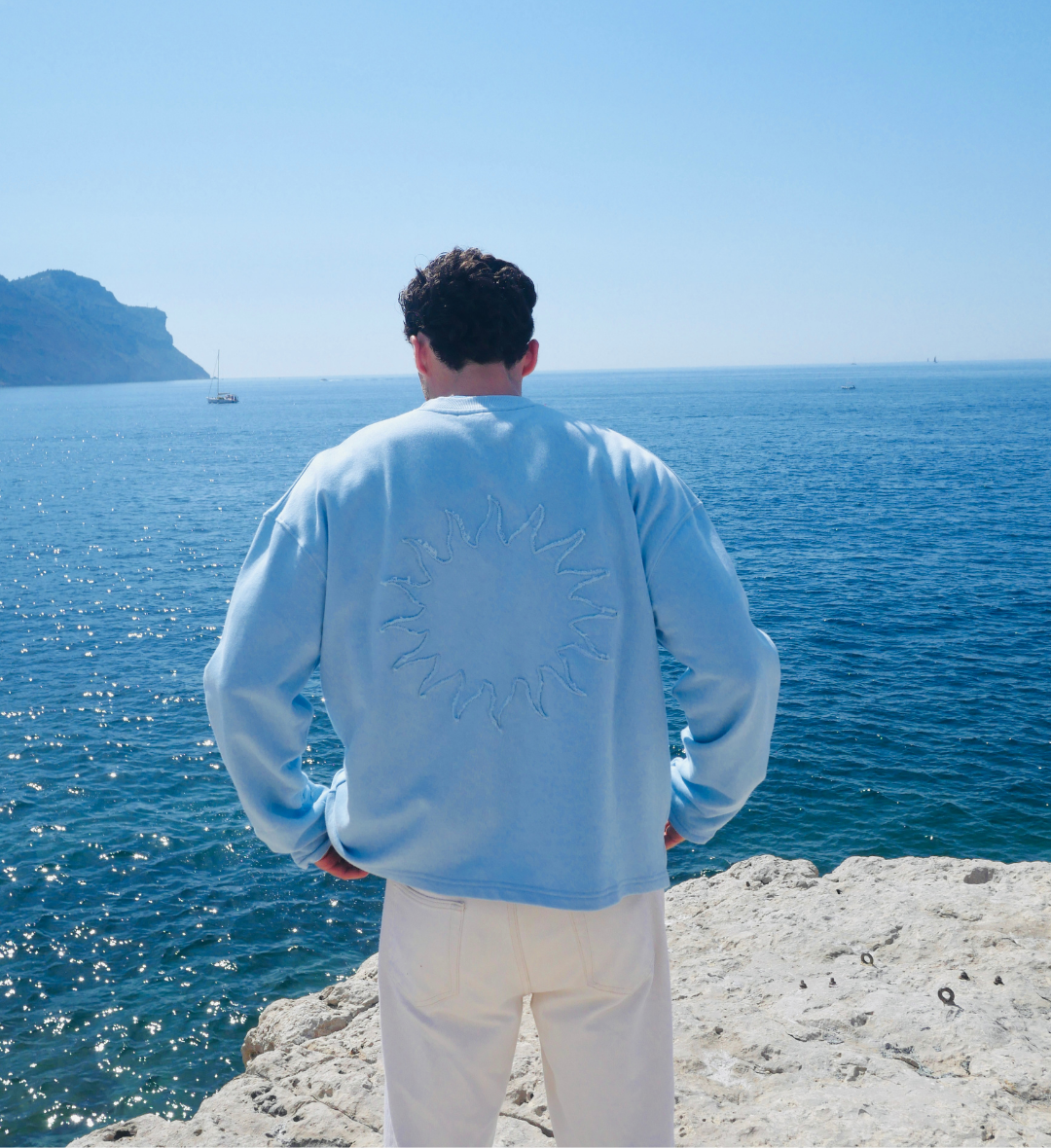 Sweat-shirt ras du cou The Sun bleu