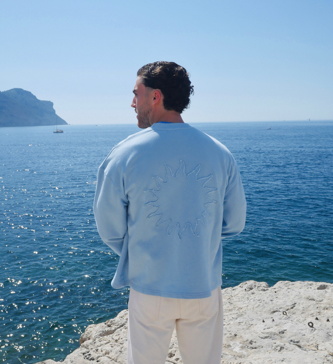 Sweat-shirt ras du cou The Sun bleu