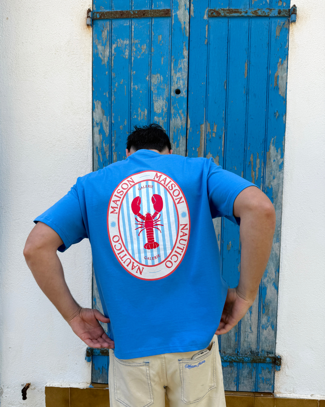 T-shirt Homard Méditerranéen Bleu