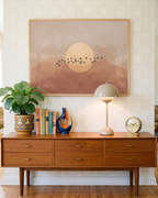 Table Lamp - SAND, domed table lamp in glossy sand beige painted metal, view 4