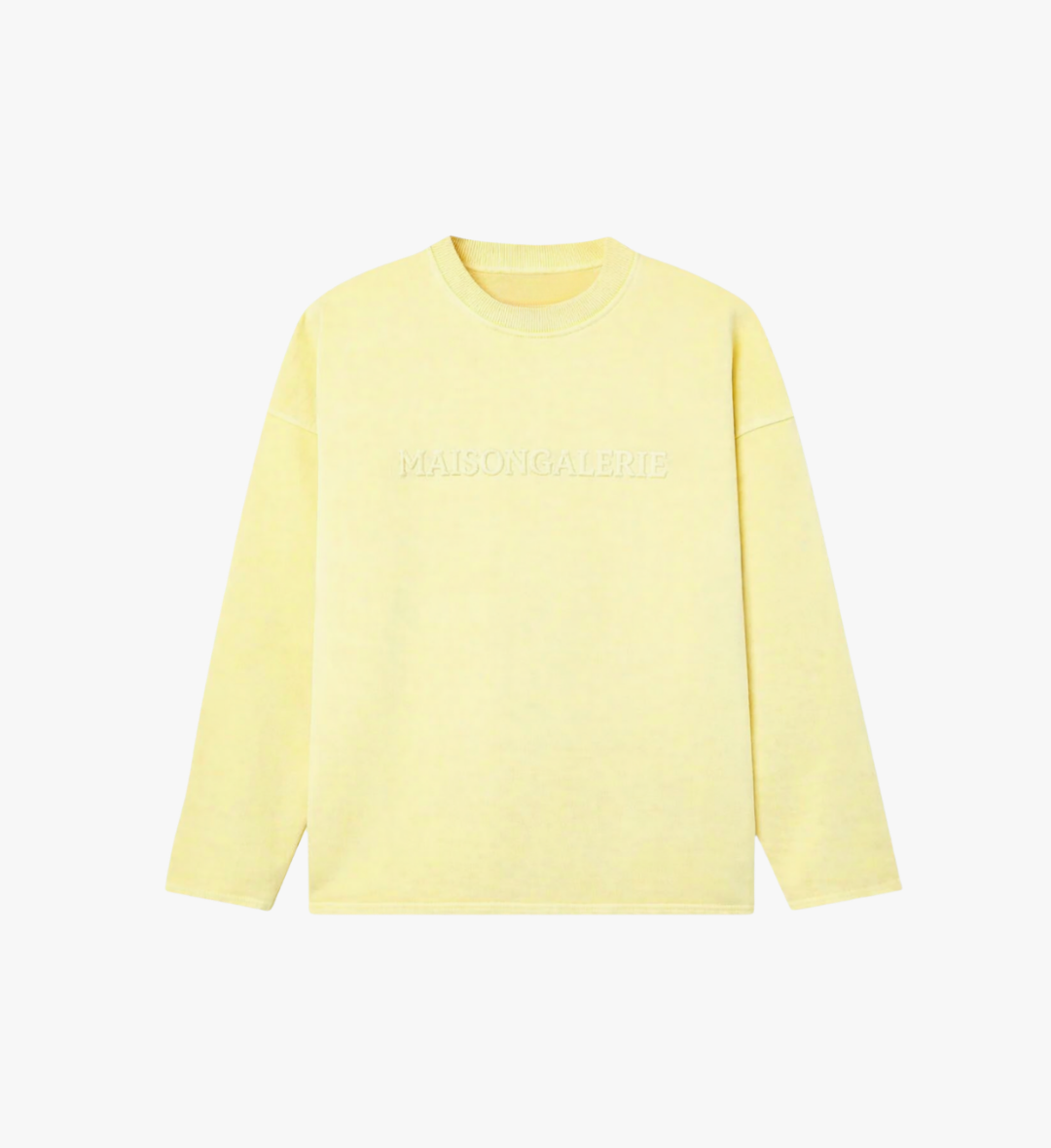 Le sweat-shirt ras du cou jaune The Sun