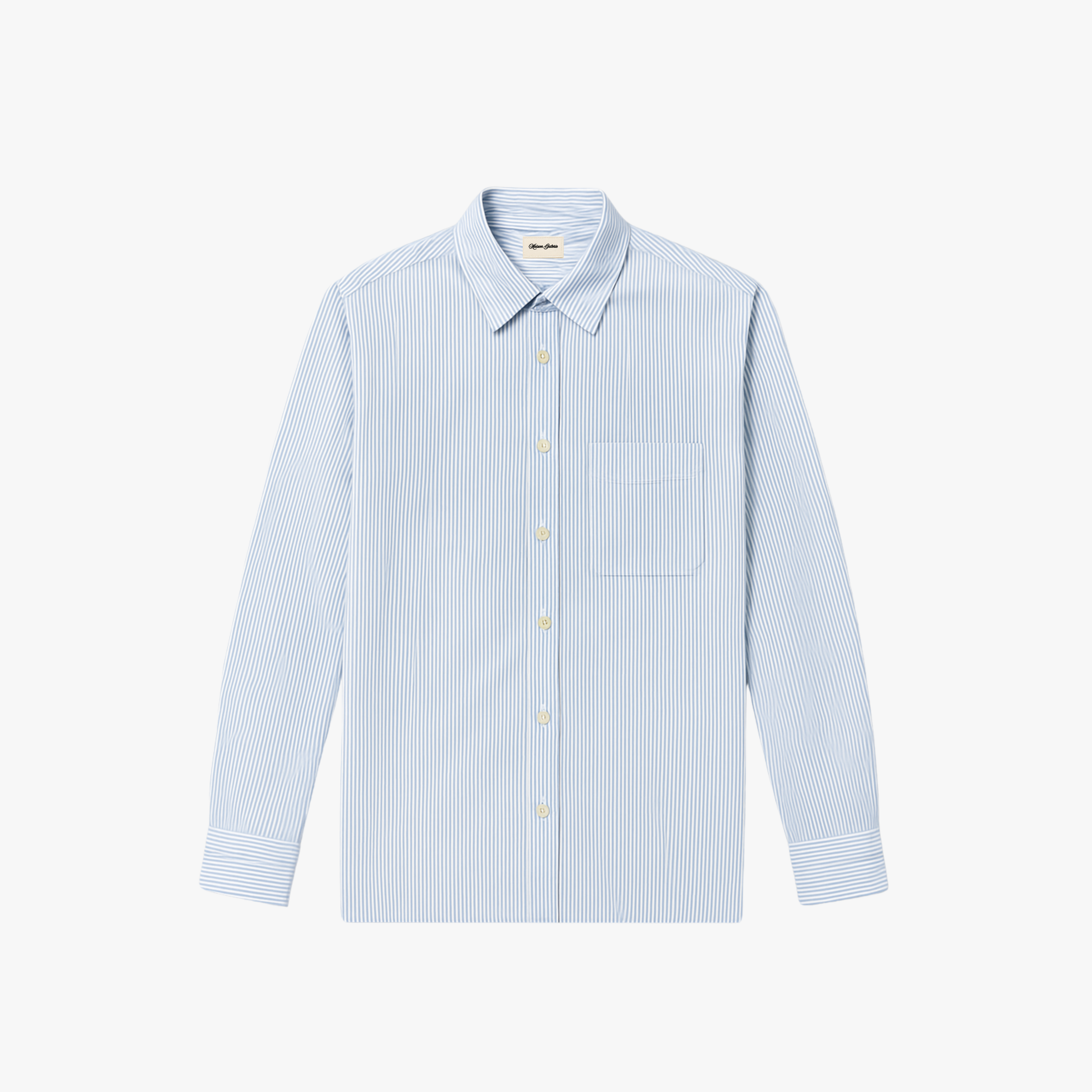 Patch Stripped Shirt