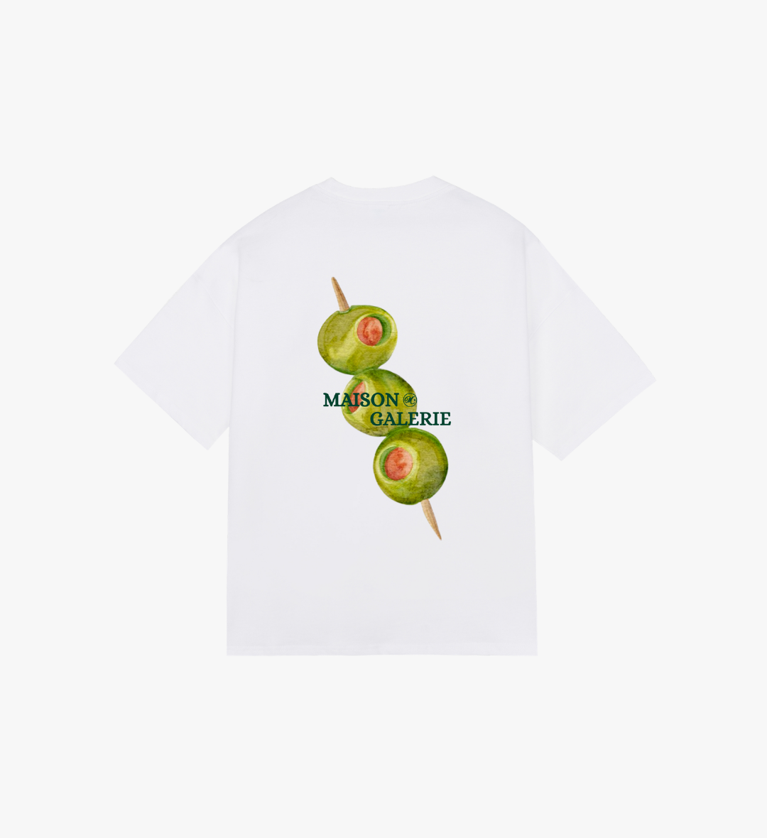 Olive Tee White
