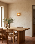 Wall Lamp - EVO, amber-tinted glass dome on a white aluminium base, view 7
