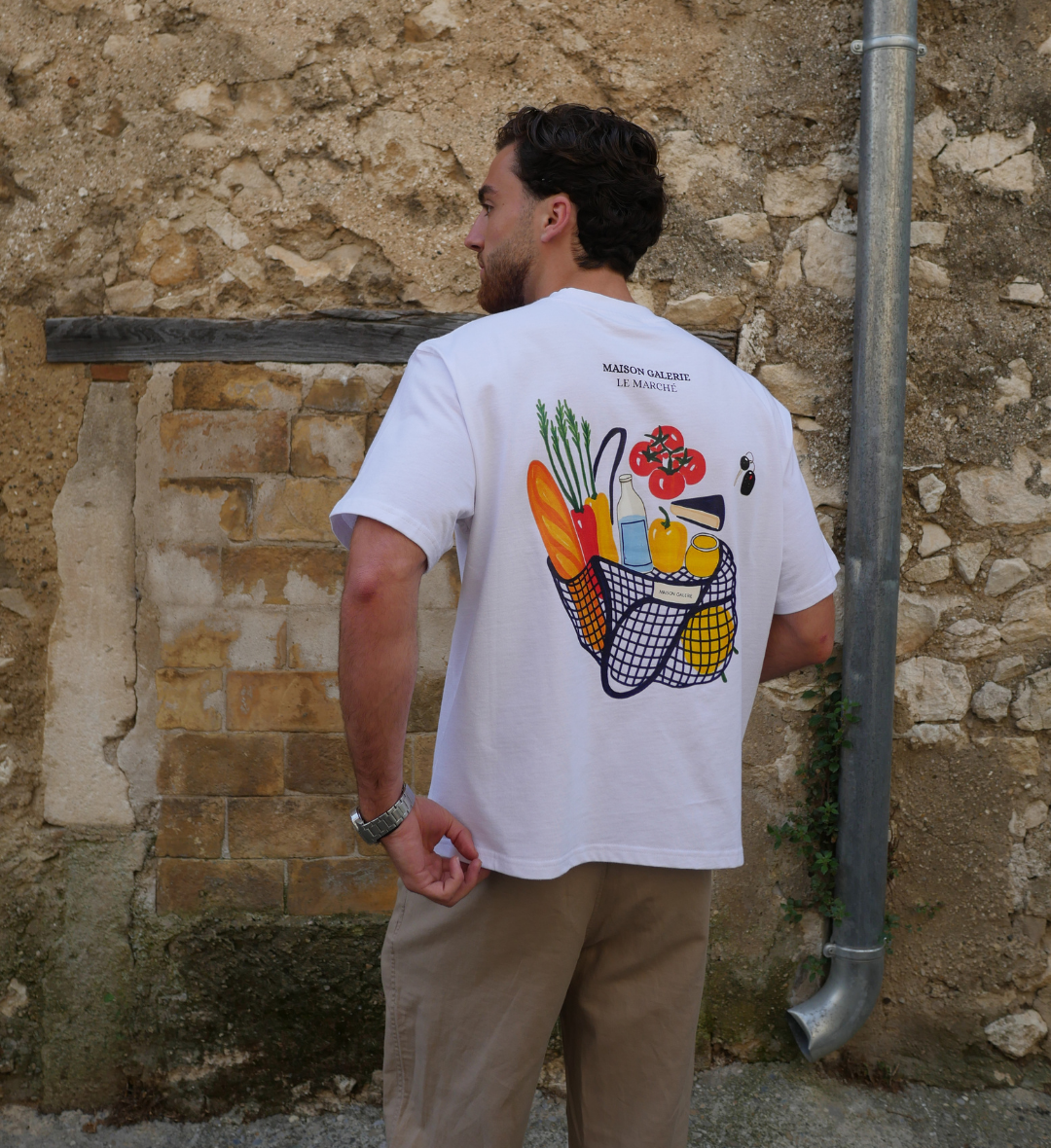 T-shirt blanc Le Marché