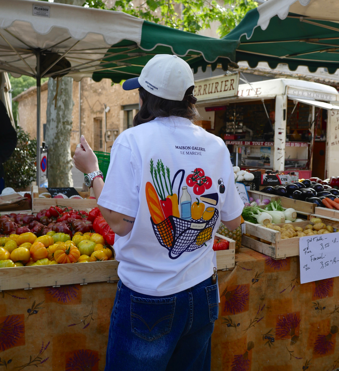 T-shirt blanc Le Marché
