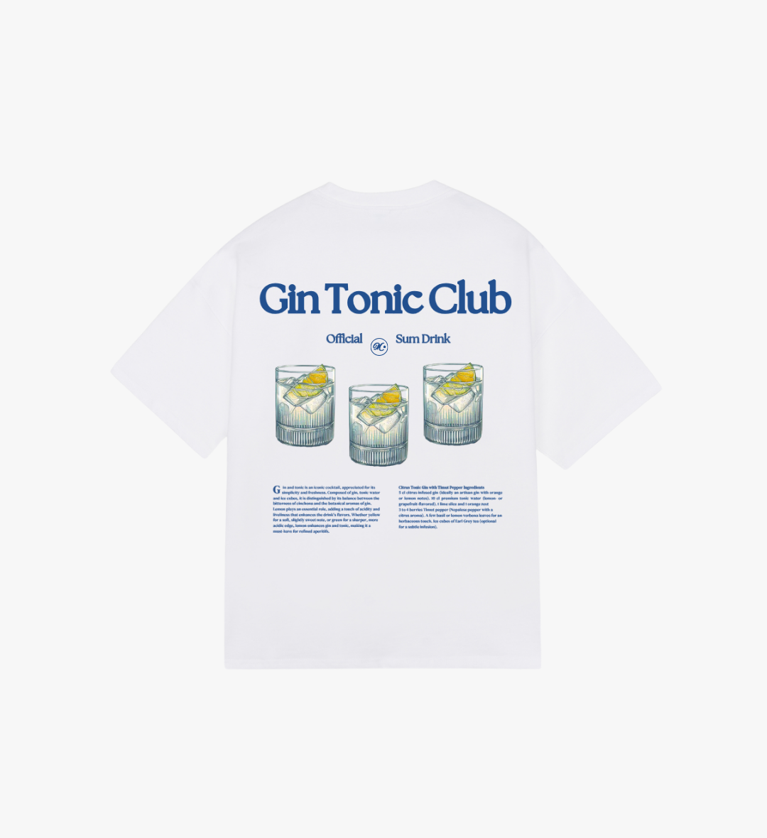 Gin Tonic Club Tee White