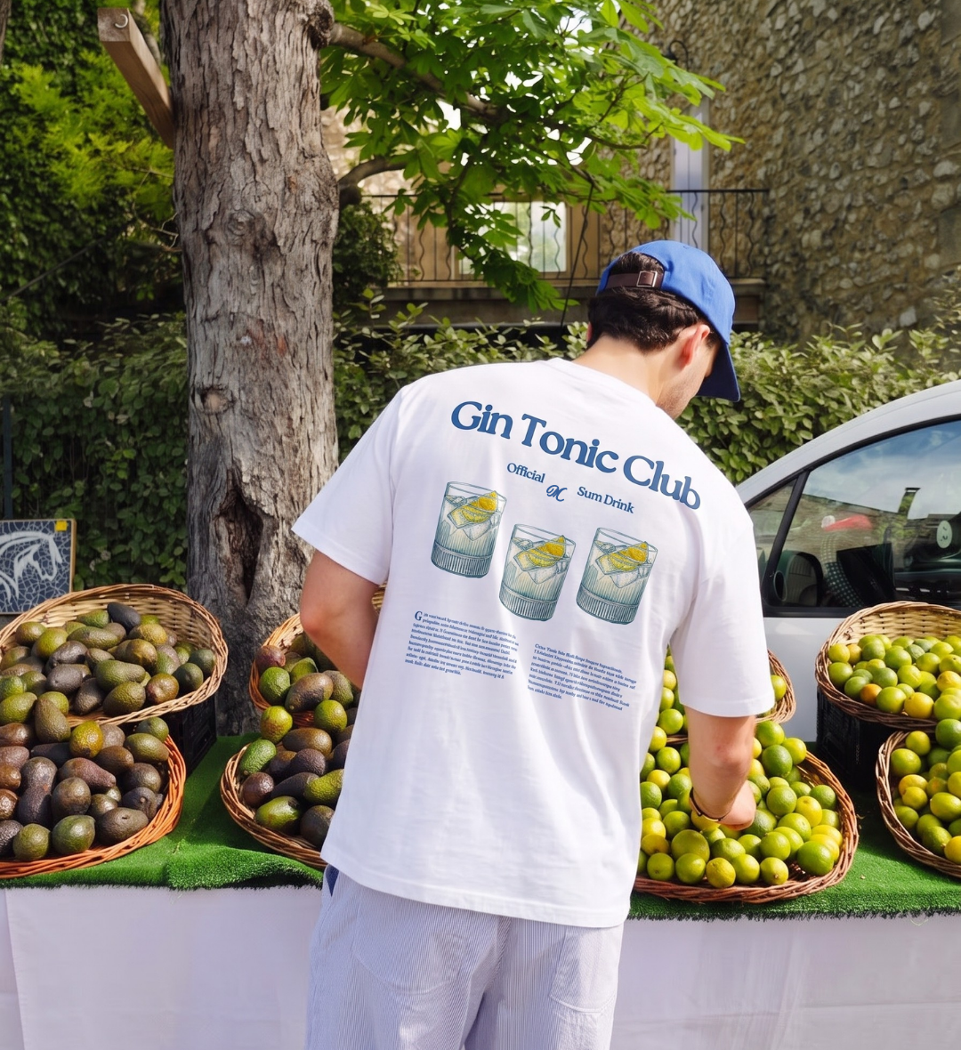 Gin Tonic Club Tee White