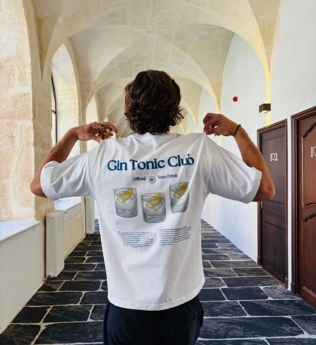 Gin Tonic Club Tee White