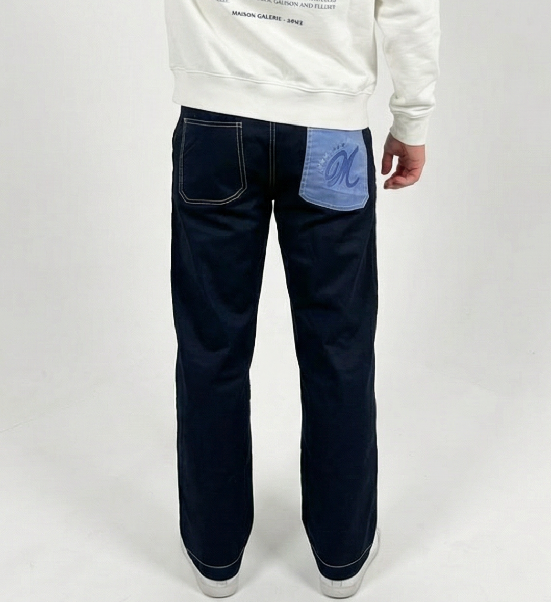 Pantalon Bleu Poche
