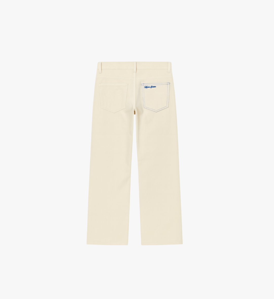 Poche brodée en jean