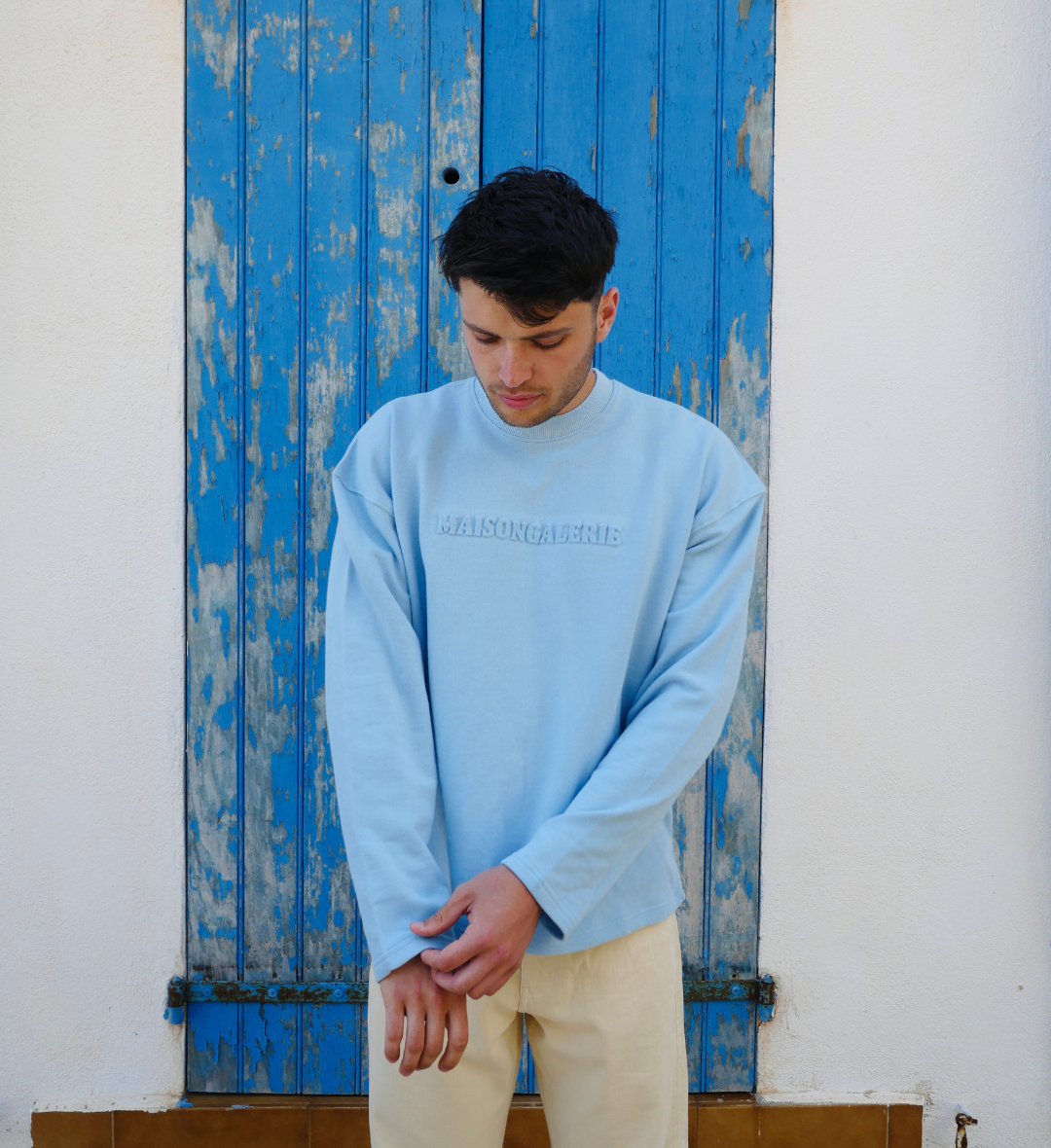 Sweat-shirt ras du cou The Sun bleu