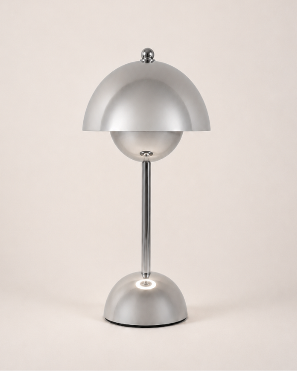 Table Lamp - CHROME, domed table lamp in polished chrome-finish metal