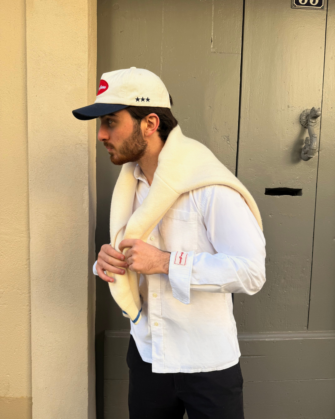 PATCH STRIPPED SHIRT