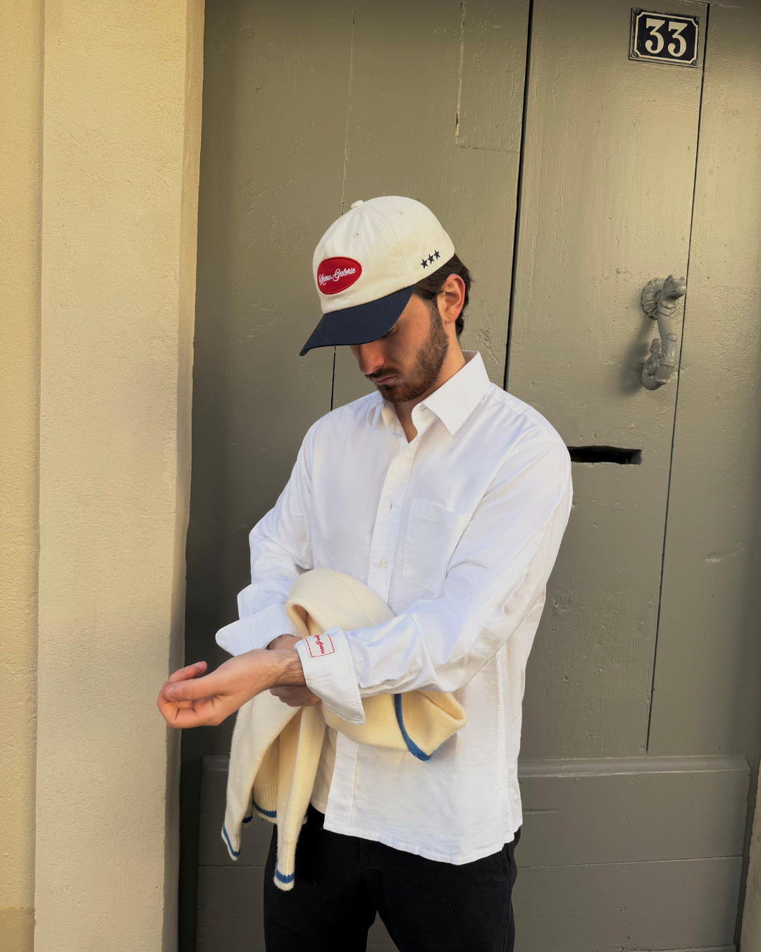 PATCH STRIPPED SHIRT