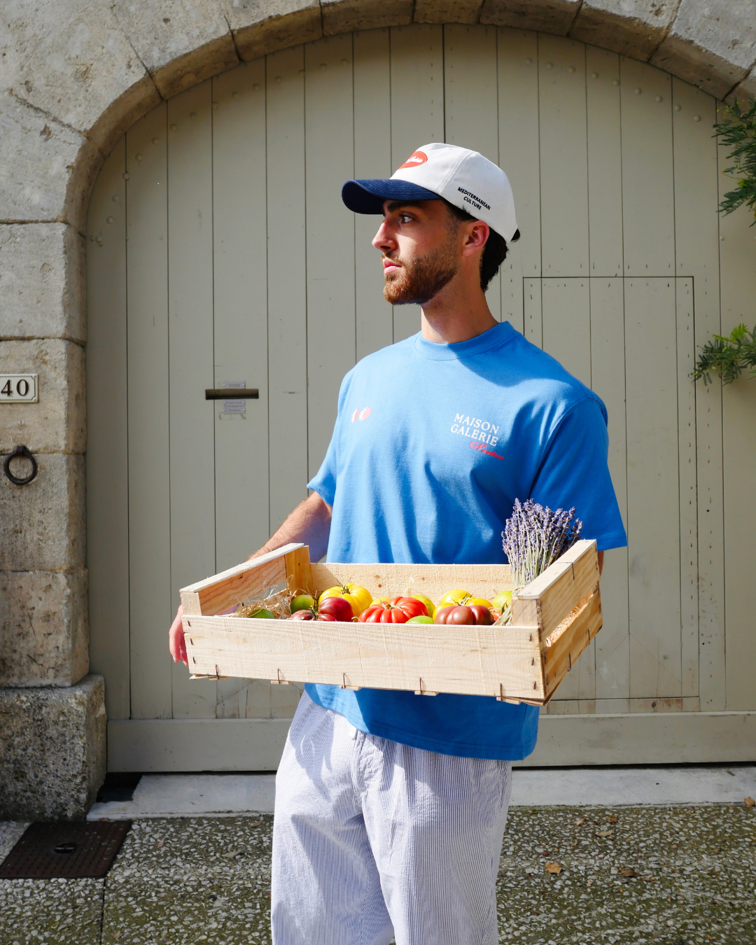 T-shirt Homard Méditerranéen Bleu