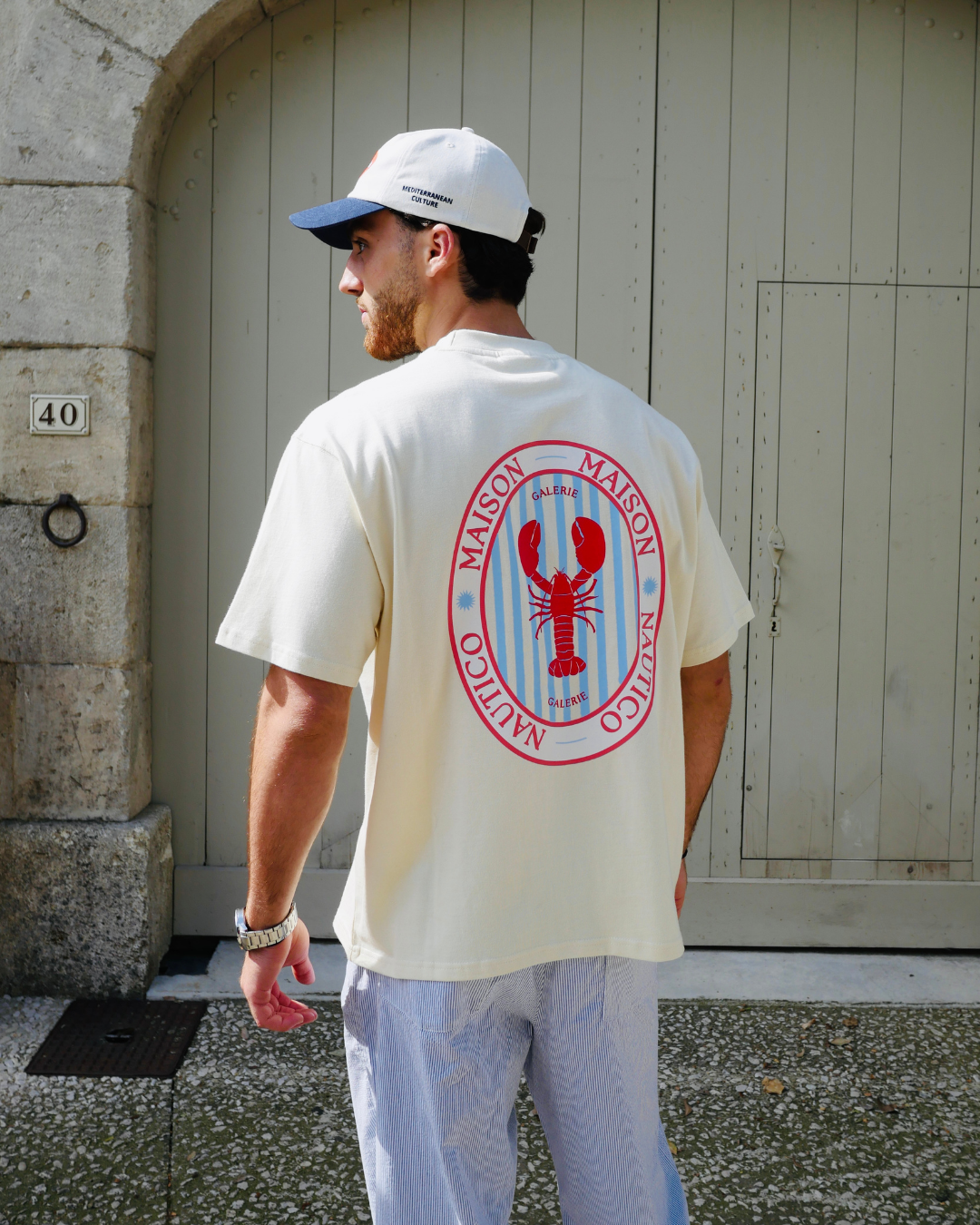 T-shirt Crème Homard Méditerranéen