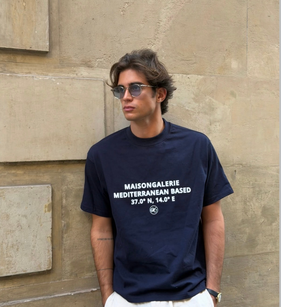 Mediterranean Based Tee Navy Blue
