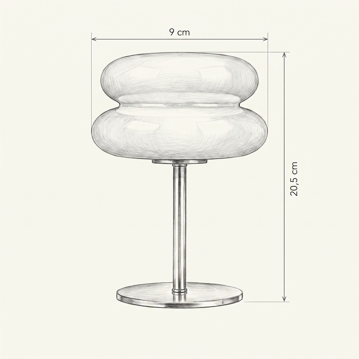 Macaron Portable Table Lamp – Stacked White Frosted Domes, Cordless