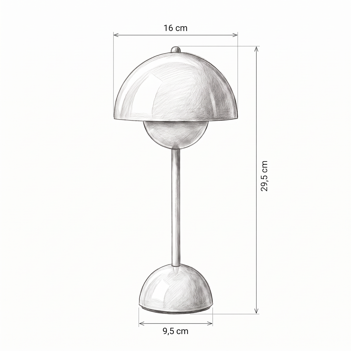 Portable Dome Table Lamp – Glossy Yellow, Dimmable Warm to Cool White