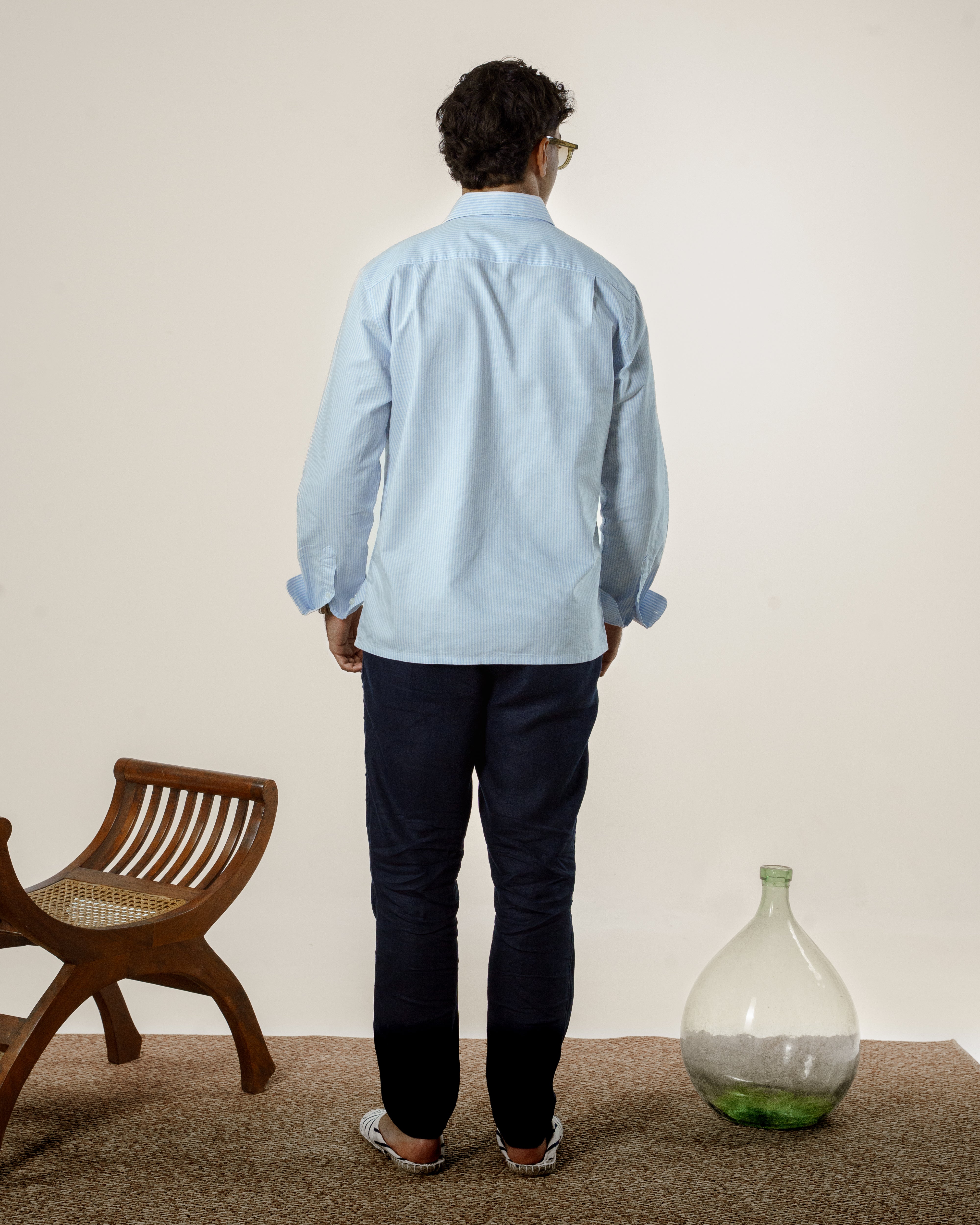 Patch Stripped Shirt