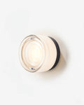 Wall Lamp - LILA, frosted opal glass dome on a matte black aluminium base